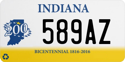 IN license plate 589AZ