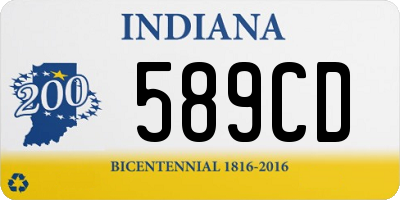 IN license plate 589CD