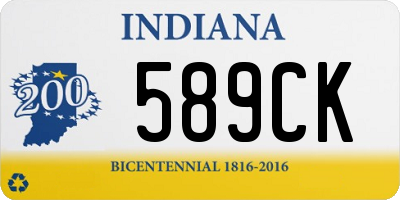 IN license plate 589CK