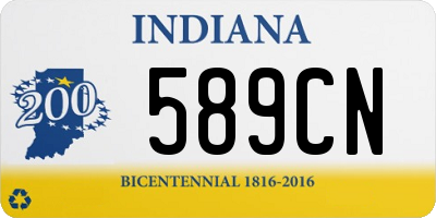 IN license plate 589CN