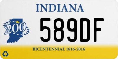 IN license plate 589DF