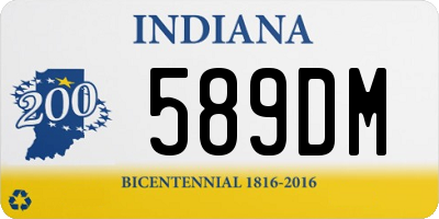 IN license plate 589DM