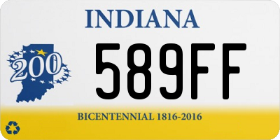 IN license plate 589FF