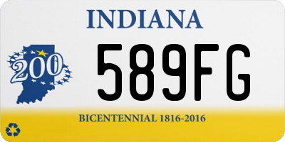 IN license plate 589FG