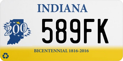 IN license plate 589FK