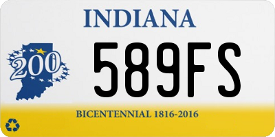 IN license plate 589FS