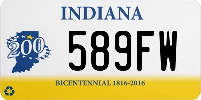 IN license plate 589FW