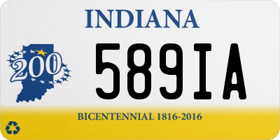 IN license plate 589IA