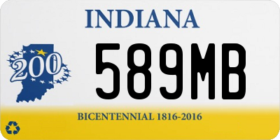 IN license plate 589MB