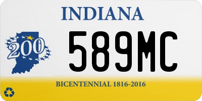 IN license plate 589MC