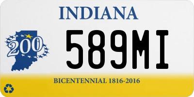 IN license plate 589MI