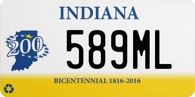 IN license plate 589ML