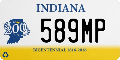 IN license plate 589MP