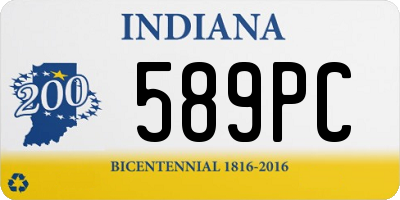 IN license plate 589PC