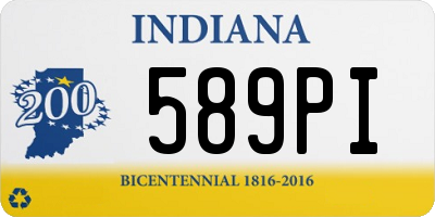 IN license plate 589PI
