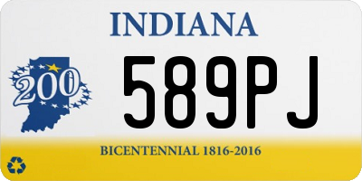 IN license plate 589PJ