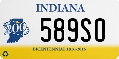 IN license plate 589SO