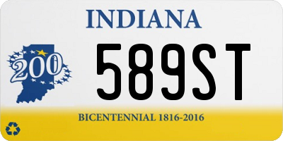 IN license plate 589ST