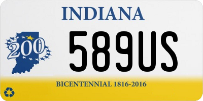 IN license plate 589US