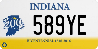 IN license plate 589YE