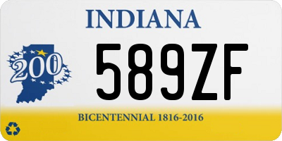 IN license plate 589ZF