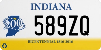 IN license plate 589ZQ