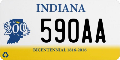 IN license plate 590AA