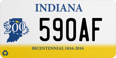 IN license plate 590AF