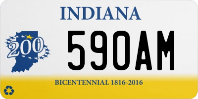 IN license plate 590AM