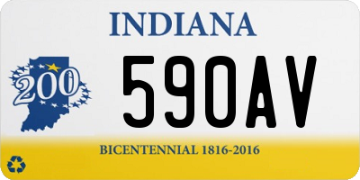 IN license plate 590AV