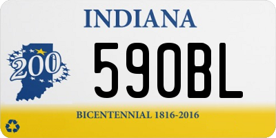 IN license plate 590BL