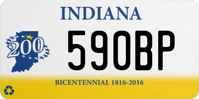 IN license plate 590BP