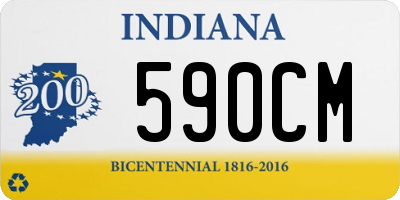 IN license plate 590CM