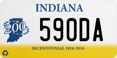 IN license plate 590DA