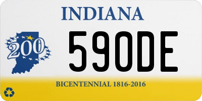 IN license plate 590DE