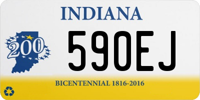 IN license plate 590EJ