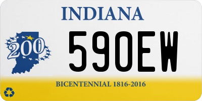 IN license plate 590EW