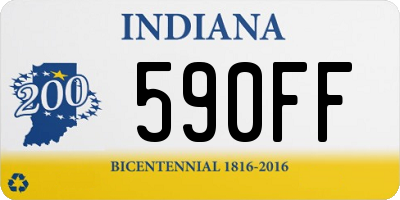 IN license plate 590FF