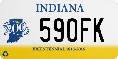 IN license plate 590FK