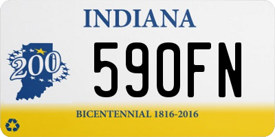 IN license plate 590FN