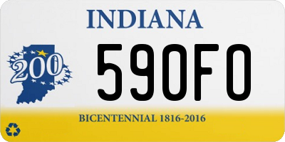 IN license plate 590FO