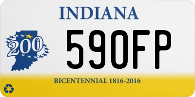 IN license plate 590FP