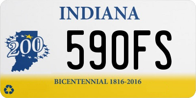 IN license plate 590FS