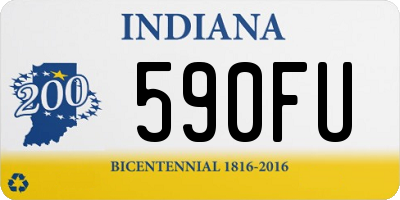 IN license plate 590FU