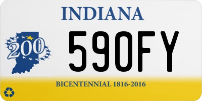 IN license plate 590FY