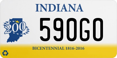 IN license plate 590GO