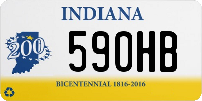 IN license plate 590HB