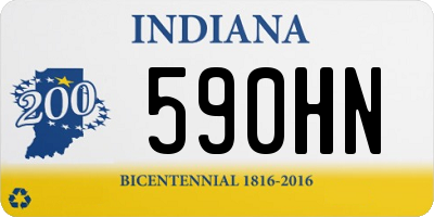 IN license plate 590HN