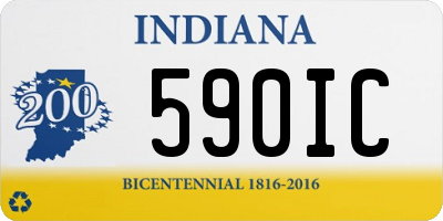 IN license plate 590IC