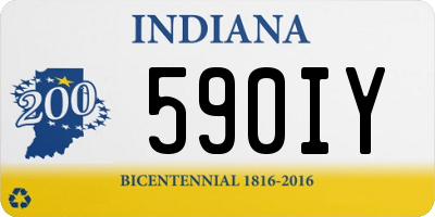 IN license plate 590IY